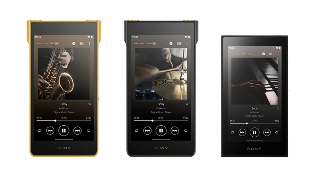ソニーの新ウォークマン。左からNW-WM1ZM3、NW-WM1AM3、NW-ZX900(2026年10月発表)